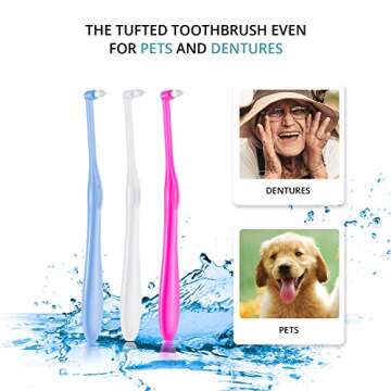 Boao Tuft Toothbrush for Pets and People - 6 Pack