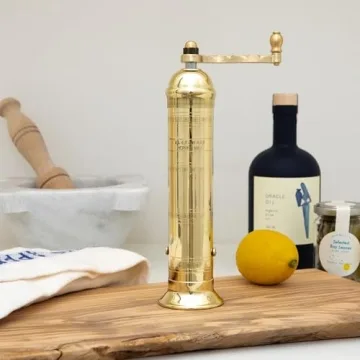 Alexander Home 9-Inch Brass Pepper Mill for Stylish Cooking