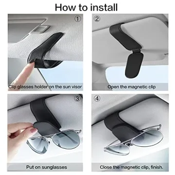 Stylish SAMGCHI Magnetic Sunglass Holder for Car Visor