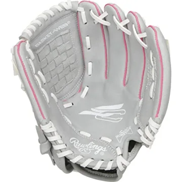 Rawlings Sure Catch Fastpitch Kids Glove - Pink/Gray/White