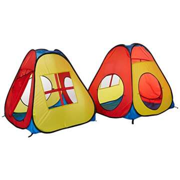 UTEX 8 in 1 Pop Up Children Play Tent House with 4 Tunnel, 4 Tents for Boys, Girls, Babies and Toddlers for Indoor and Outdoor Use