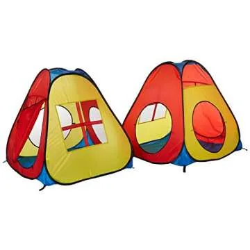 UTEX 8 in 1 Pop Up Children Play Tent House with 4 Tunnel, 4 Tents for Boys, Girls, Babies and Toddlers for Indoor and Outdoor Use