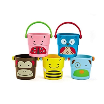 Skip Hop Zoo Stack & Pour Buckets for Bath Fun