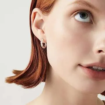 Stylish Miabella 925 Sterling Silver Lightweight Hoop Earrings