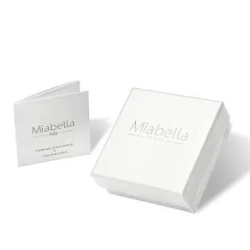 Stylish Miabella 925 Sterling Silver Lightweight Hoop Earrings