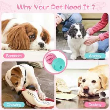 HIPPIH Dog Puzzle Toys, Interactive Dog Toys for Large Dogs & Small Dogs, Puppy Toys for IQ Training/Chewing, Durable Dog Balls for Pet Teeth Cleaning/Treat Dispensing, Dog Enrichment Toys 2 Pack