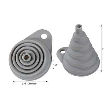 Simply Served Collapsible Funnels, Standard, Gray and Blue