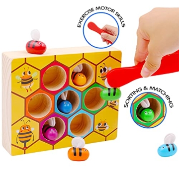 Montessori Bee to Hive Matching Game for Toddlers 2-3 Years