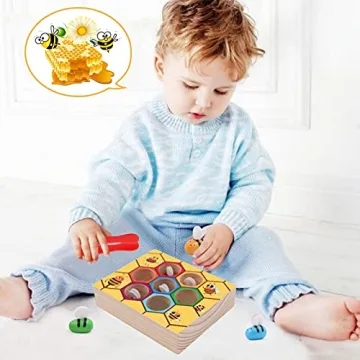 Montessori Bee to Hive Matching Game for Toddlers 2-3 Years
