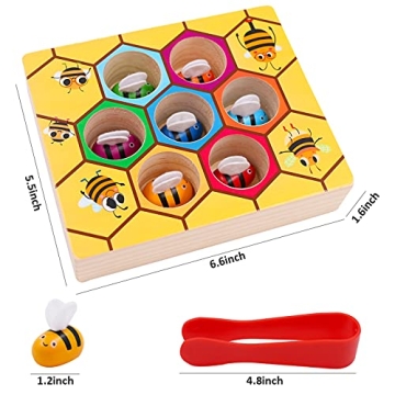 Montessori Bee to Hive Matching Game for Toddlers 2-3 Years