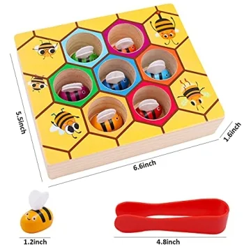 Montessori Bee to Hive Matching Game for Toddlers 2-3 Years