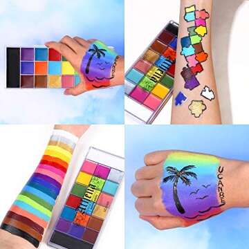 UCANBE 20 Color Professional Oil Based Face Paint Palette