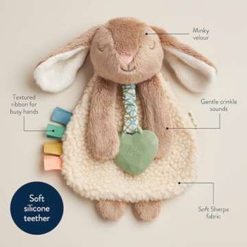 Soft Itzy Ritzy Lovey with Teether | Plush Baby Toy