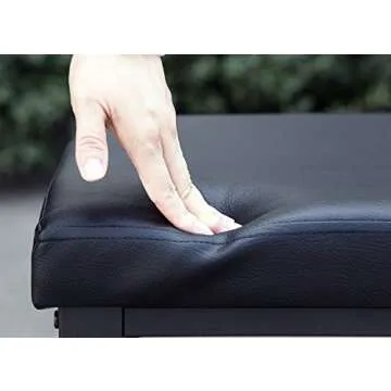 Finnhomy Entryway Shoe Rack with Cushioned Seat, Shoe Bench for Entry, 2 Shelves Storage Bench w/Faux Leather Top Bed Bench, Black