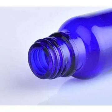 Refillable Blue Glass Roll-on Bottles for Essential Oils
