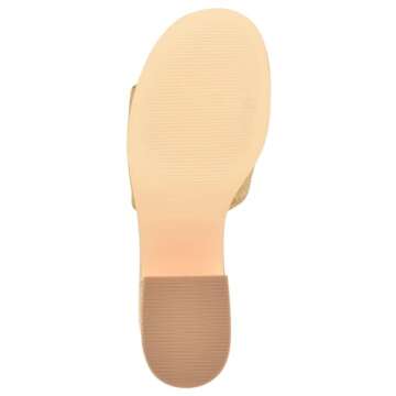 Nine West Women's BOONE Wedge Sandal, Natural Raffia 110, 9