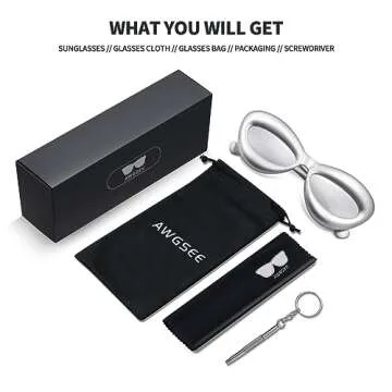 AWGSEE Trendy Inflated Shape Lip Sunglasses for Women Fashion Oversized Cat Eye Shades UV400 Protection