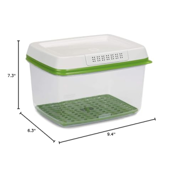 Rubbermaid Produce Food Storage, 17.3 Cup, Green