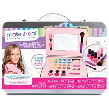10 Piece Glam Makeup Set for Tweens Girls with Dream Guide