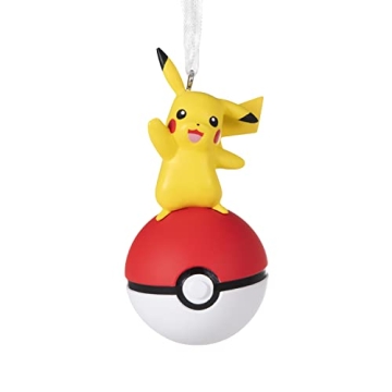 Hallmark Pokémon Pikachu on Poké Ball Christmas Ornament - Perfect for Fans of All Ages!