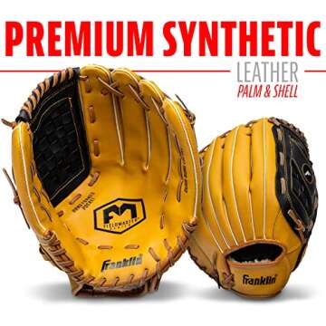 Affordable Franklin Sports Baseball and Softball Glove - 14"