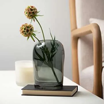 Sullivans Smoked Glass Vase for Modern Home Décor