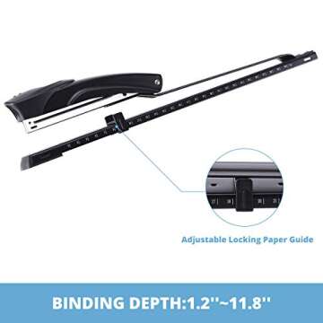 Craftinova Long Reach Stapler,with 2000 Staples & Stapler Remover Full Strip，20-25 Sheet Capacity,...