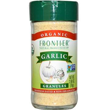 Frontier Natural Products, Organic Garlic, Granules, 2.68 oz (76 g) - 2pcs