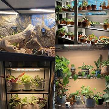 GYTF LED Grow Light Strips, 3500K 90-Bulb Full Spectrum Dimmable Plant Growing Lamp Bars with Auto O...