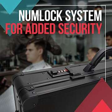 Ver Beauty Professional Barber Case, Stylist Tool Box Organizer & Traveling Case, Black Matte, Large