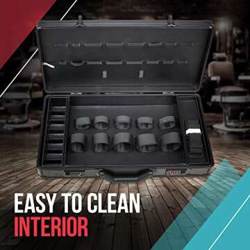 Ver Beauty Professional Barber Case, Stylist Tool Box Organizer & Traveling Case, Black Matte, Large