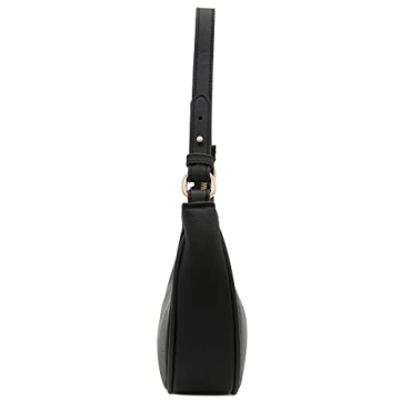 Small Crescent Shoulder Bag in Black - FashionPuzzle