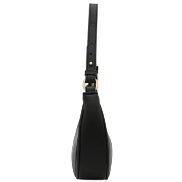 Small Crescent Shoulder Bag in Black - FashionPuzzle