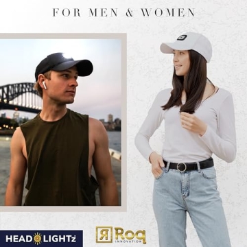 Headlightz Rechargeable LED Baseball Cap - Built-in USB Light with 3 Brightness Levels, Perfect for Running, Walking, Camping - Hands-Free Lighted Hat for Men & Women - As Seen on National TV - BLUE