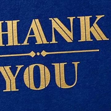 Hallmark Navy Gold Foil Thank You Cards 10 Pack