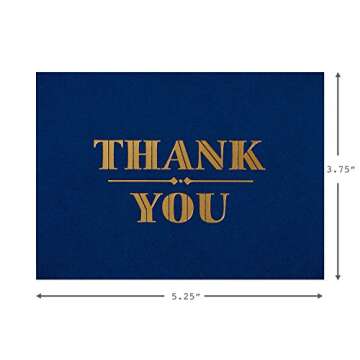 Hallmark Navy Gold Foil Thank You Cards 10 Pack