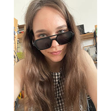 Stylish FEISEDY Vintage Square Aviator Sunglasses