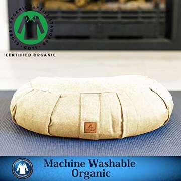 Organic Crescent Meditation Cushion – Perfect for All Ages