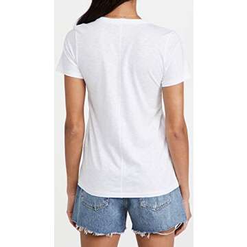 rag & bone Women's The Vee Tee, Bright White, L