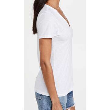 rag & bone Women's The Vee Tee, Bright White, L