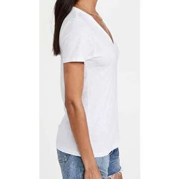 rag & bone Women's The Vee Tee, Bright White, L