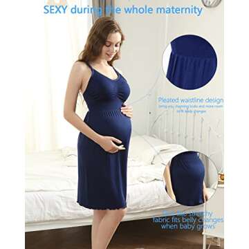 iloveSIA Women's Seamless Maternity Nursing Dress Pack