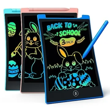 KOKODI 3 Pack LCD Writing Tablet for Kids | Mess-Free Doodle Board