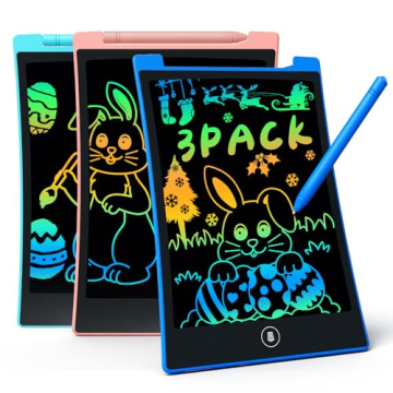 KOKODI 3 Pack LCD Writing Tablet for Kids | Mess-Free Doodle Board