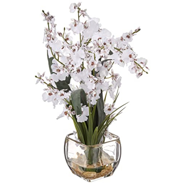 Nearly Natural Dancing Lady Orchid Silk Flower Arrangement