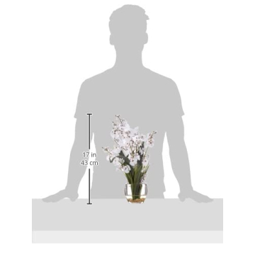 Nearly Natural Dancing Lady Orchid Silk Flower Arrangement