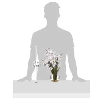 Nearly Natural Dancing Lady Orchid Silk Flower Arrangement