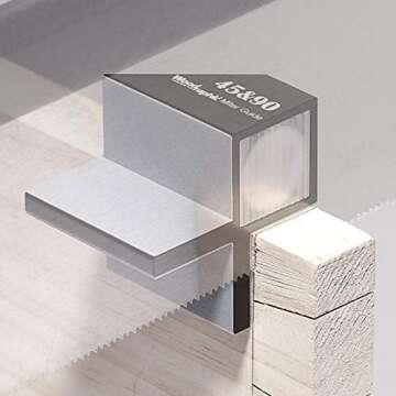 Woodraphic All New Dovetail Jig Marker Hand Magnetic Saw Guide Marking Hand Cut Wood Joints Gauge - Aluminium/Uhmwpe/Neodymium Magnet/Slicone Skin (1:6 + 1:8 + 45)