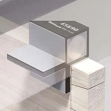 Woodraphic All New Dovetail Jig Marker Hand Magnetic Saw Guide Marking Hand Cut Wood Joints Gauge - Aluminium/Uhmwpe/Neodymium Magnet/Slicone Skin (1:6 + 1:8 + 45)