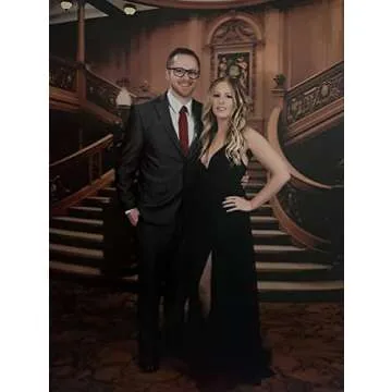 XXTAXN Women's Sexy Deep V Neck Split Cocktail Party Formal Bridesmaid Maxi Dress Black